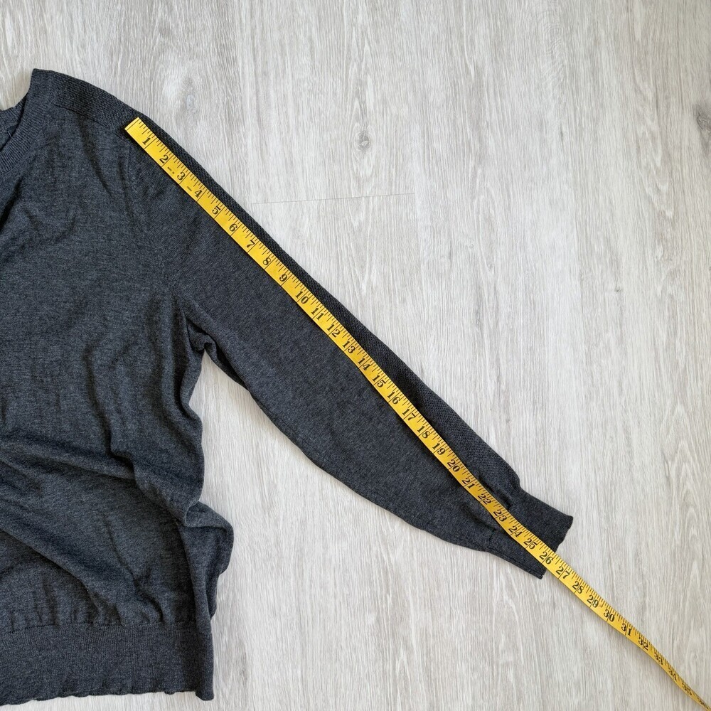 Wolsey Sweater 100% Merino Wool Men's Size L Charcoal Grey Fox Logo EUC - Picture 8 of 12